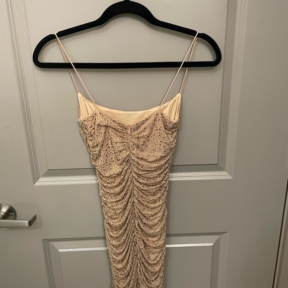 Oh Polly gold embellished dress. - Picture 3 of 4